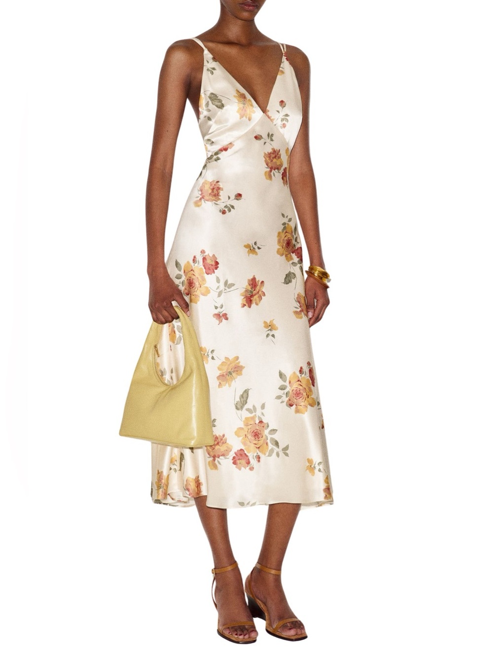 Reformation Anaya Floral Silk Dress in Climbing Rose, brand new with tags.